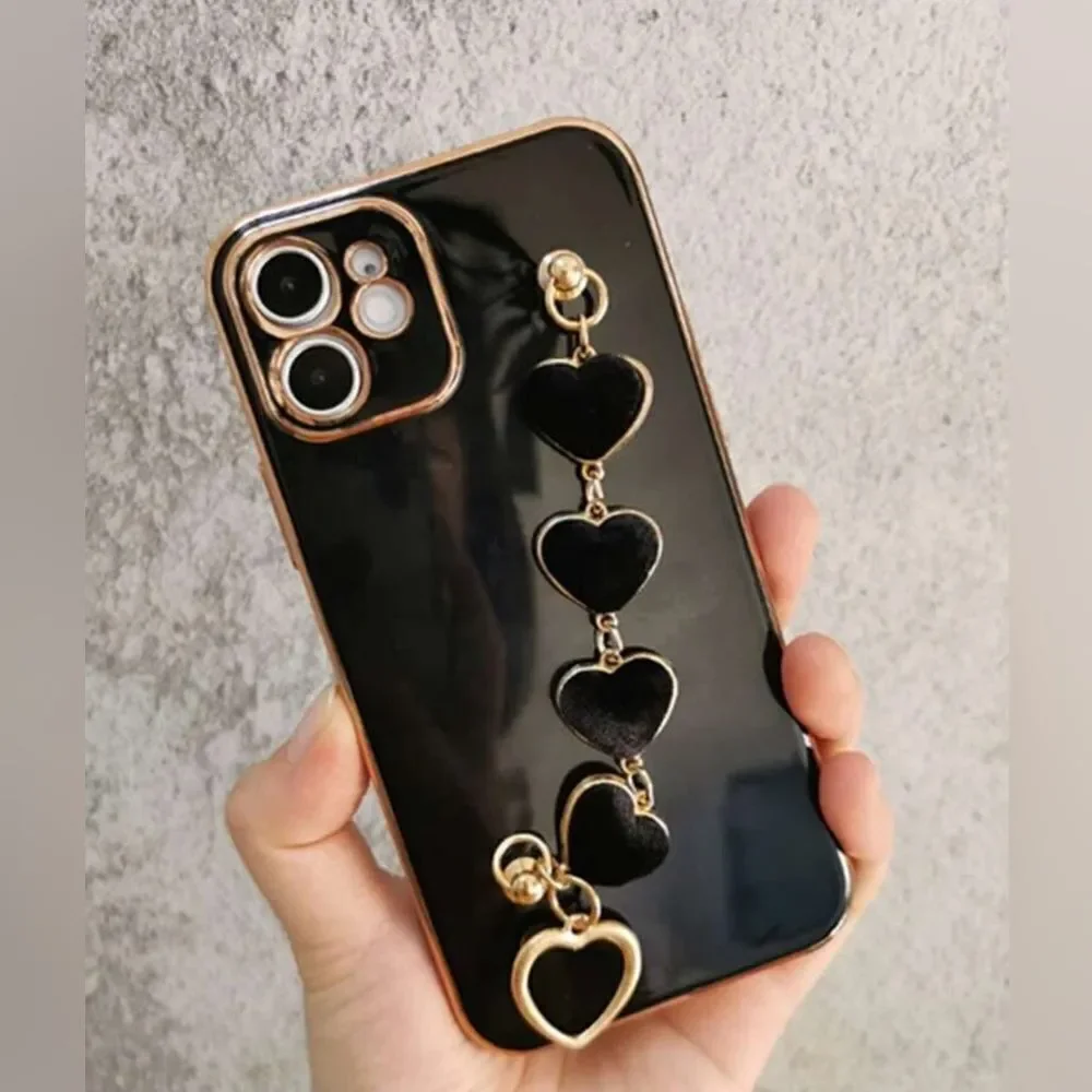 Emerald Black Velvet Heart iPhone Case